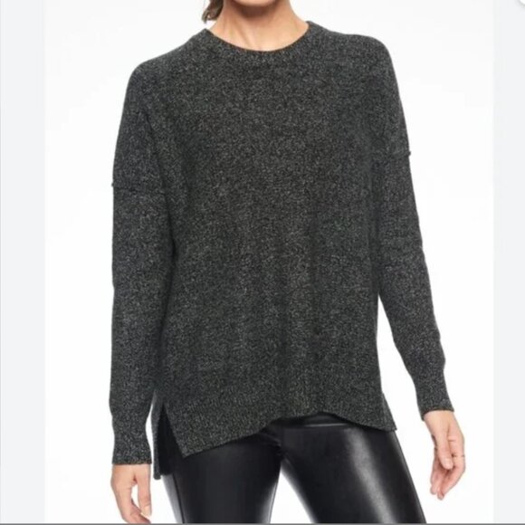 Athleta Sweaters - Athleta Perspective Cashmere Wool Knit Crew Neck Sweater Womens Small Black